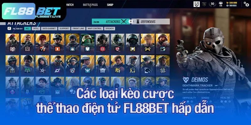 Các loại kèo cược thể thao điện tử FL88BET hấp dẫn